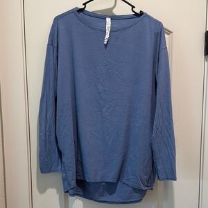 lululemon athletica Relaxed Long-Sleeve Top in Dusty Blue